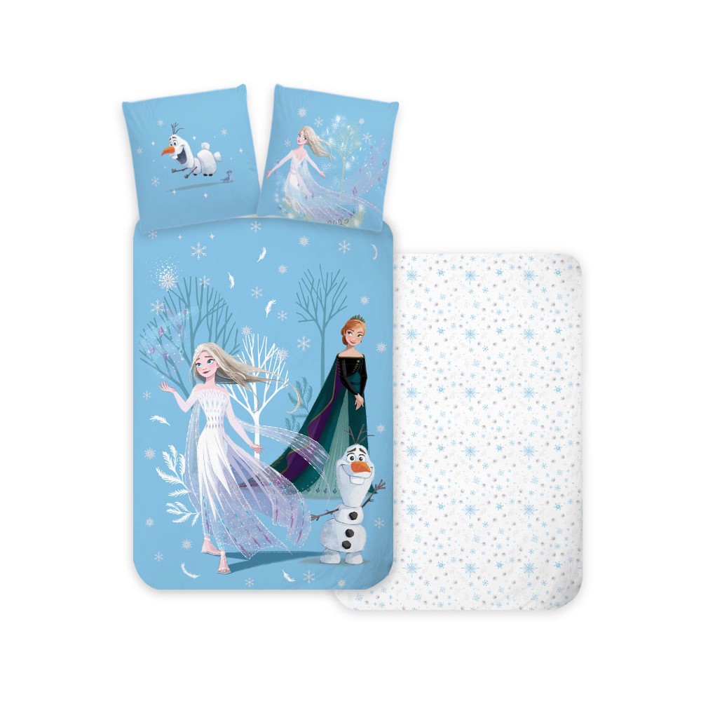 Disney Frozen Snowing Day bed linen 140×200cm, 70×90 cm