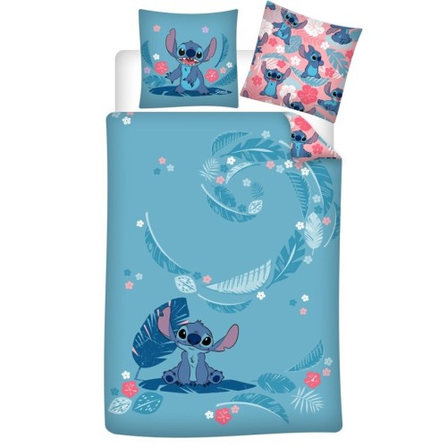 Disney Lilo and Stitch Blue bedding cover 140×200cm, 65×65 cm