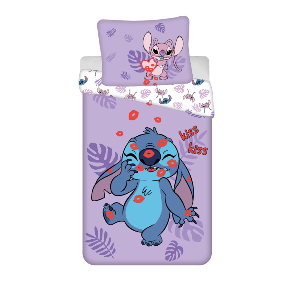 Disney Lilo and Stitch Kiss bedding cover 140×200cm, 70×90 cm