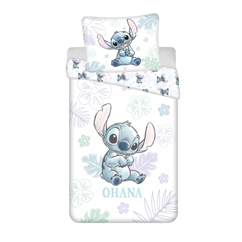 Disney Lilo and Stitch Ohana White bedding cover 140×200cm, 70×90 cm