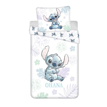 Disney Lilo and Stitch Ohana White bedding cover 140×200cm, 70×90 cm