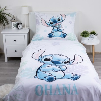 Disney Lilo and Stitch Ohana White bedding cover 140×200cm, 70×90 cm