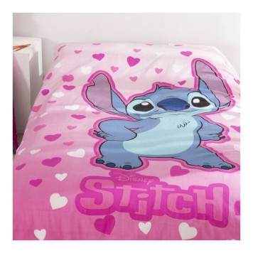 Disney Lilo and Stitch Rose Heart bedding cover 140×200cm, 65x65 cm