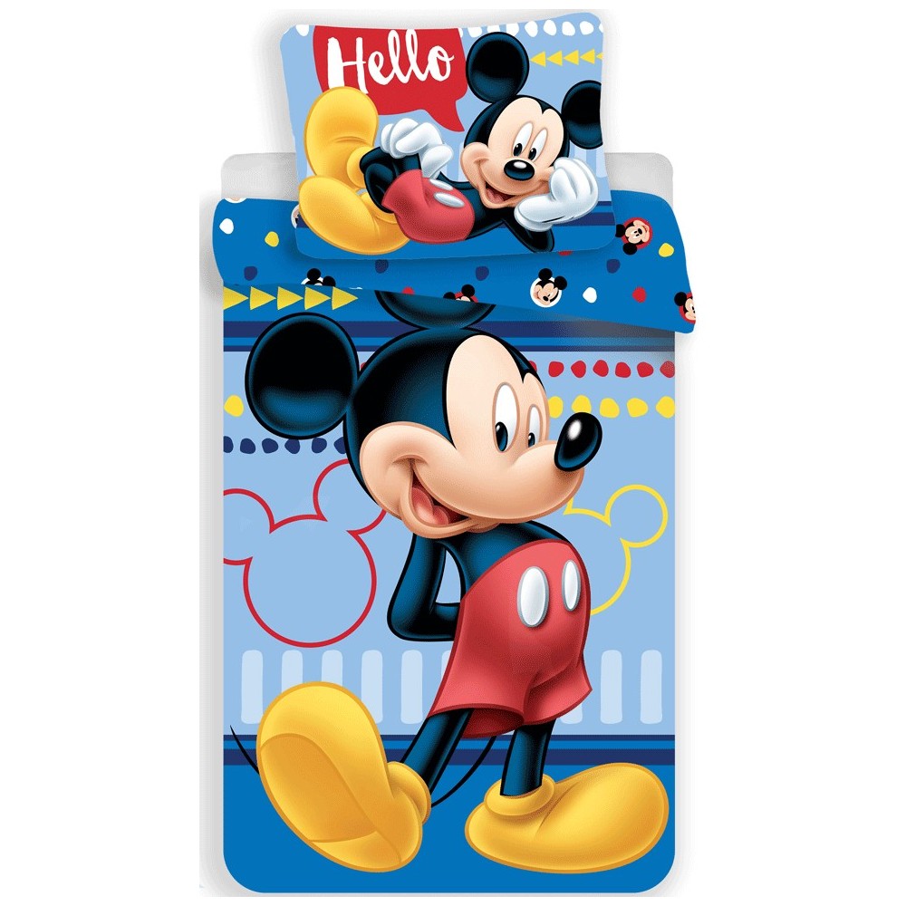 Disney Mickey  Hello Bedding Set 140×200cm, 70×90 cm