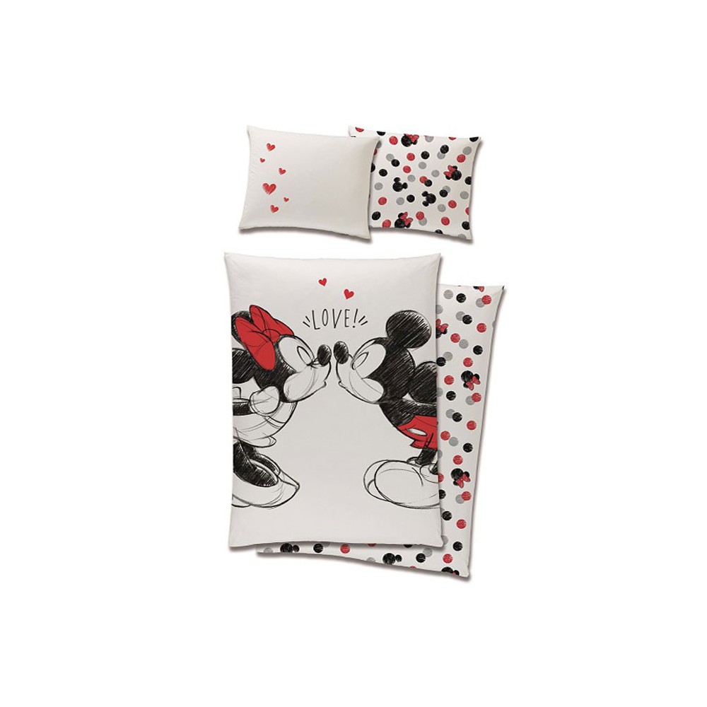 Disney Mickey  Love bedding set 140×200cm, 70x90 cm