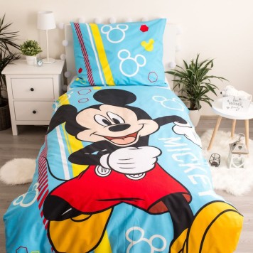 Disney Mickey Run Glow-in-the-Dark Bedding Set 140×200cm, 70x90cm