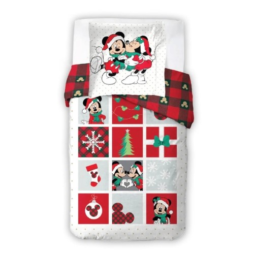 Disney Minnie Holiday Disney Mickey, Minnie Christmas Bedding Cover 140×200cm, 70×90 cm