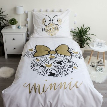 Disney Minnie  Gold bedding set 140×200cm, 70×90 cm