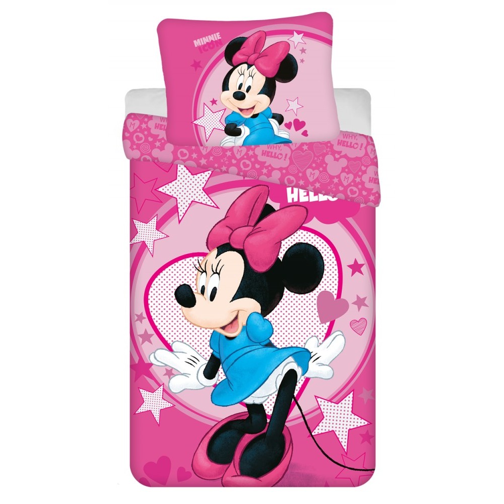 Disney Minnie  Hello bed linen 140x200cm, 70x90 cm microfibre