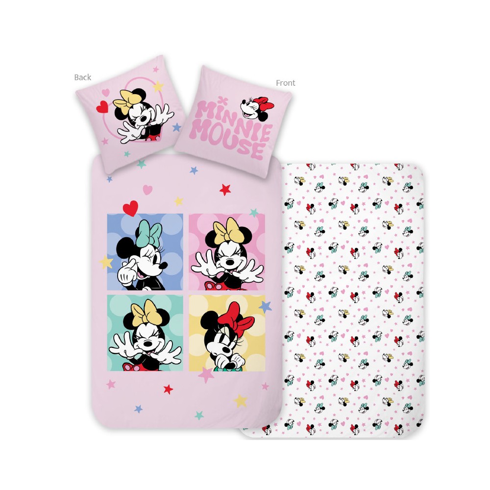 Disney Minnie Love & Laughter bedding set 140×200cm, 70×90 cm