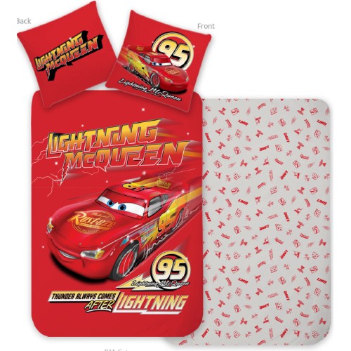 Disney Cars Thunder bedding cover 140×200cm, 70×90 cm