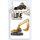 Construction bedding set Love 140×200cm, 70×90 cm