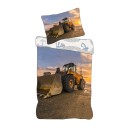Construction Sunset Loader bedding cover 140×200cm, 70×90 cm