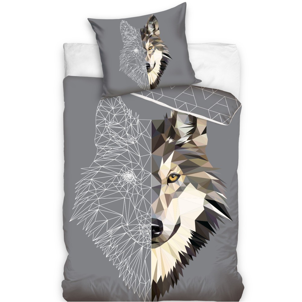 Wolf Wolf bedding set 140×200cm, 70×90 cm