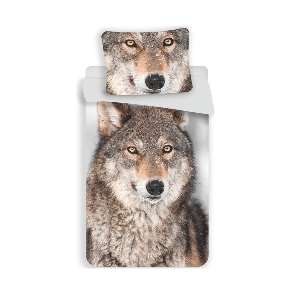 Wolf Wolf, bedding set 140×200cm, 70×90 cm