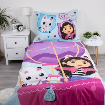 Gabby's Dollhouse Balloon bedding set 140×200cm, 70×90 cm