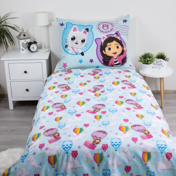 Gabby's Dollhouse Balloon bedding set 140×200cm, 70×90 cm