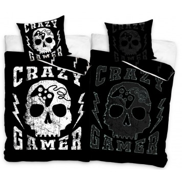 Gamer glow in the dark bedding set 140×200cm, 70x90 cm