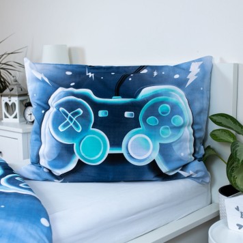 Gamer Game Over bedding set 140×200cm, 70×90 cm