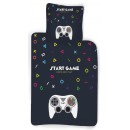 Gamer bedding set Start Game 140×200cm, 60×63 cm