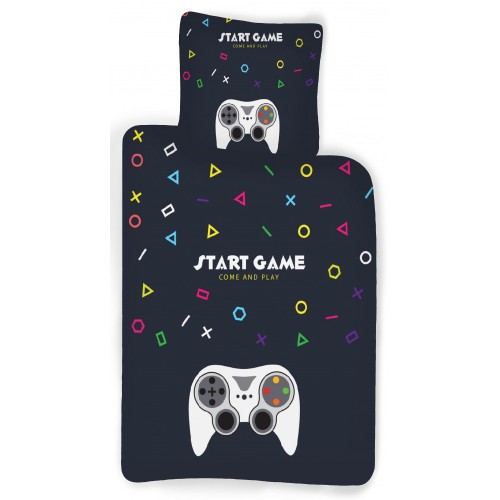 Gamer bedding set Start Game 140×200cm, 70×90 cm