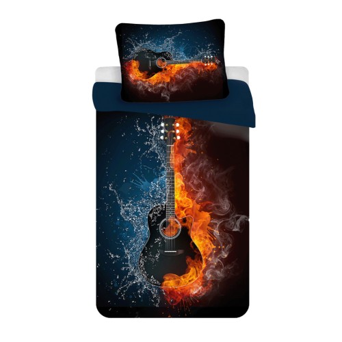 Guitar Contrast bedding set 140×200cm, 70x90 cm microfibre