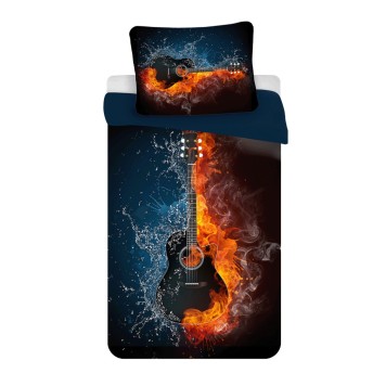 Guitar Contrast bedding set 140×200cm, 70x90 cm microfibre