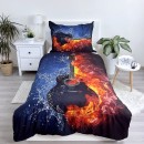 Guitar Contrast bedding set 140×200cm, 70x90 cm microfibre