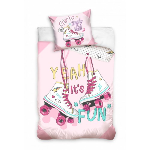 Roller skates bedding set 160×200cm, 70×80 cm
