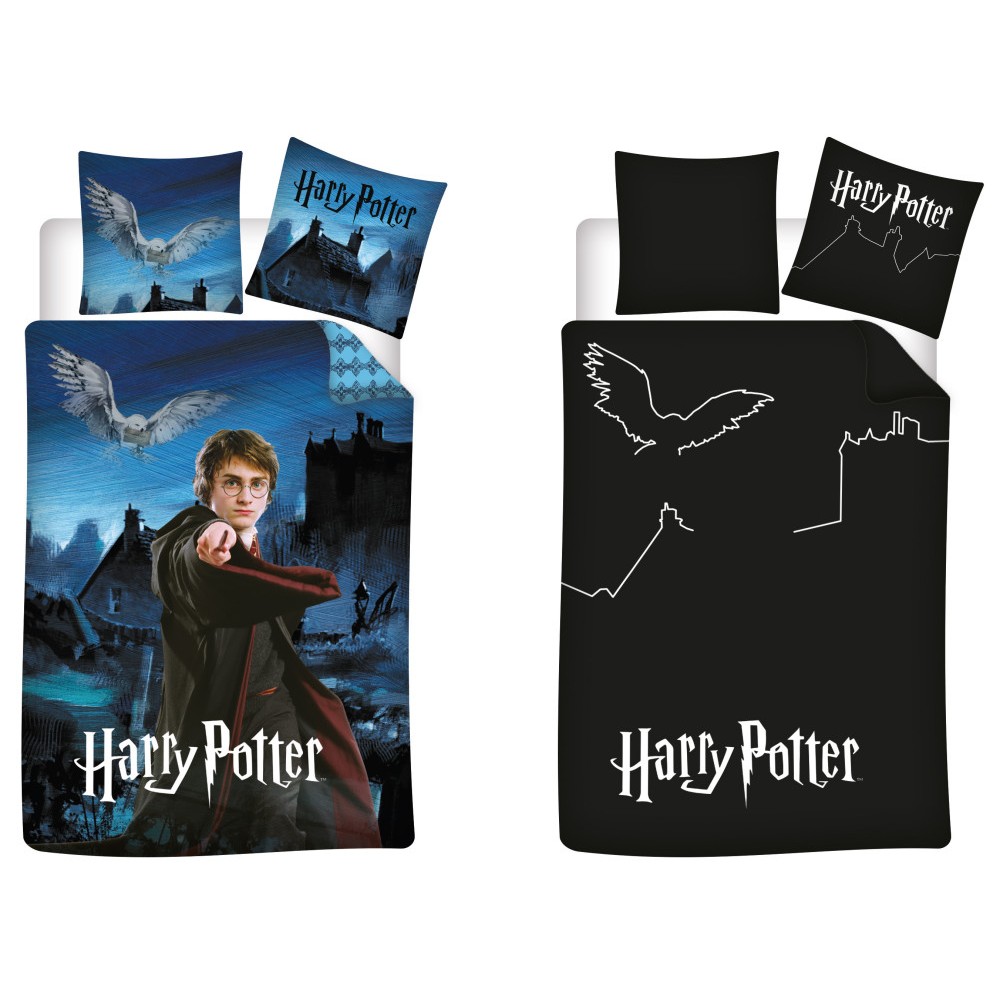 Harry Potter & Hedwig Glow-in-the-dark Bedding Set 140×200cm, 70×90 cm
