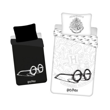 Harry Potter Glasses Glow in the Dark Duvet Cover 140×200cm, 70×90 cm