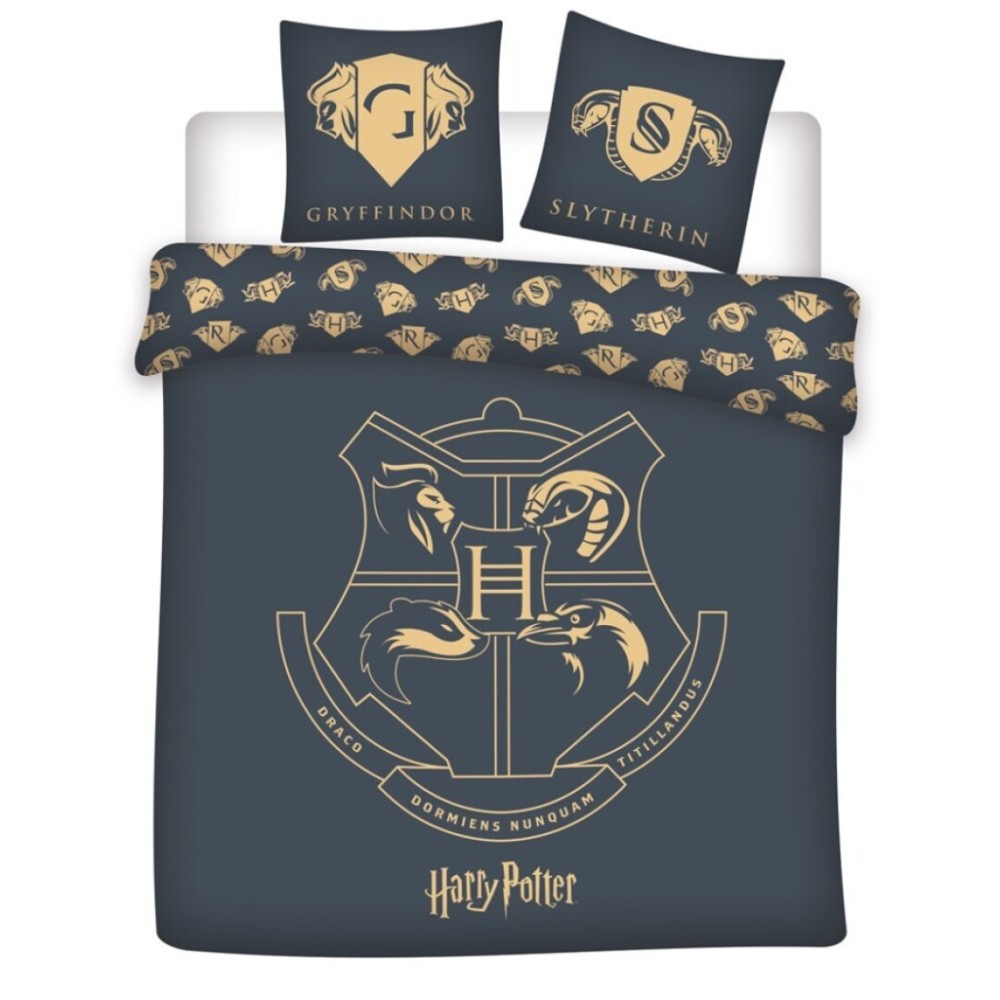Harry Potter Grey double, double duvet cover 240×220cm, 63x63 cm Microfibre