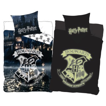 Harry Potter Hogwarts glow in the dark bedding set 140×200cm, 70×90 cm