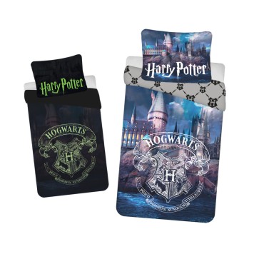 Harry Potter Hogwarts Glow-in-the-dark bedding set 140×200cm, 70×90 cm