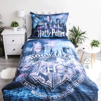 Harry Potter Hogwarts Glow-in-the-dark bedding set 140×200cm, 70×90 cm