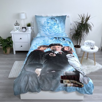 Harry Potter Light Blue bedding set 140×200cm, 70×90 cm microfibre