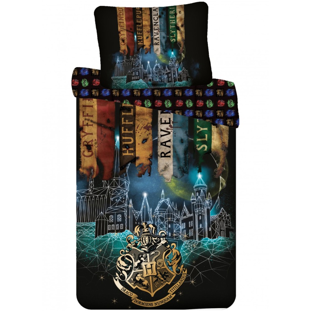 Harry Potter Starline bedding set Flags 140×200cm, 70×90 cm