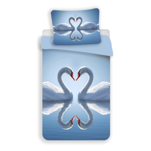 Animals Lake Swan Bedding Set 140×200cm, 70×90cm microfibre