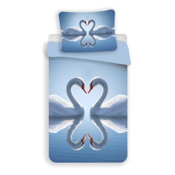 Animals Lake Swan Bedding Set 140×200cm, 70×90cm microfibre