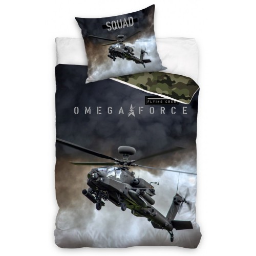Helicopter Apache Bedding Set 140x200 cm, 70x90 cm