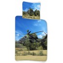 Helicopter bedding cover 135×200cm, 80×80 cm