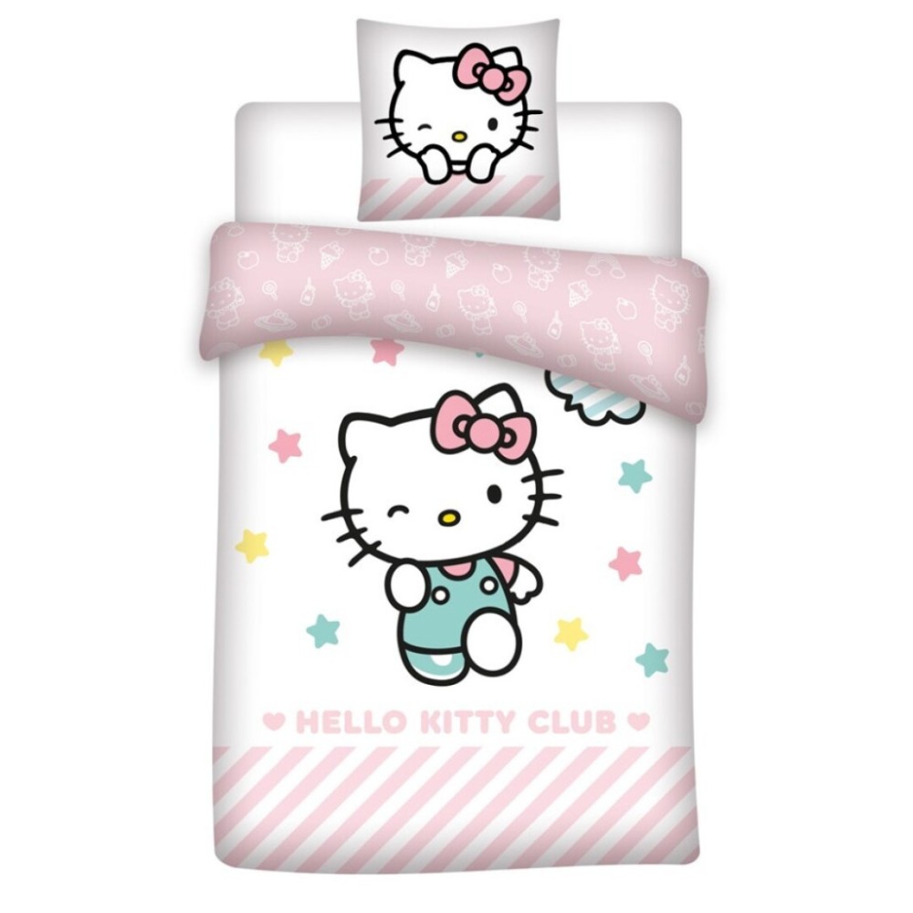 Hello Kitty Stars bedding set 140×200cm, 65x65 cm