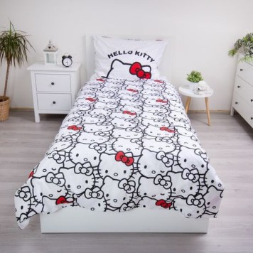 Hello Kitty White bedding cover 140×200cm, 70×90 cm