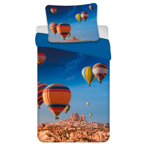 Vehicle Hot Air Balloon Bedding Set 135×200cm, 80×80 cm