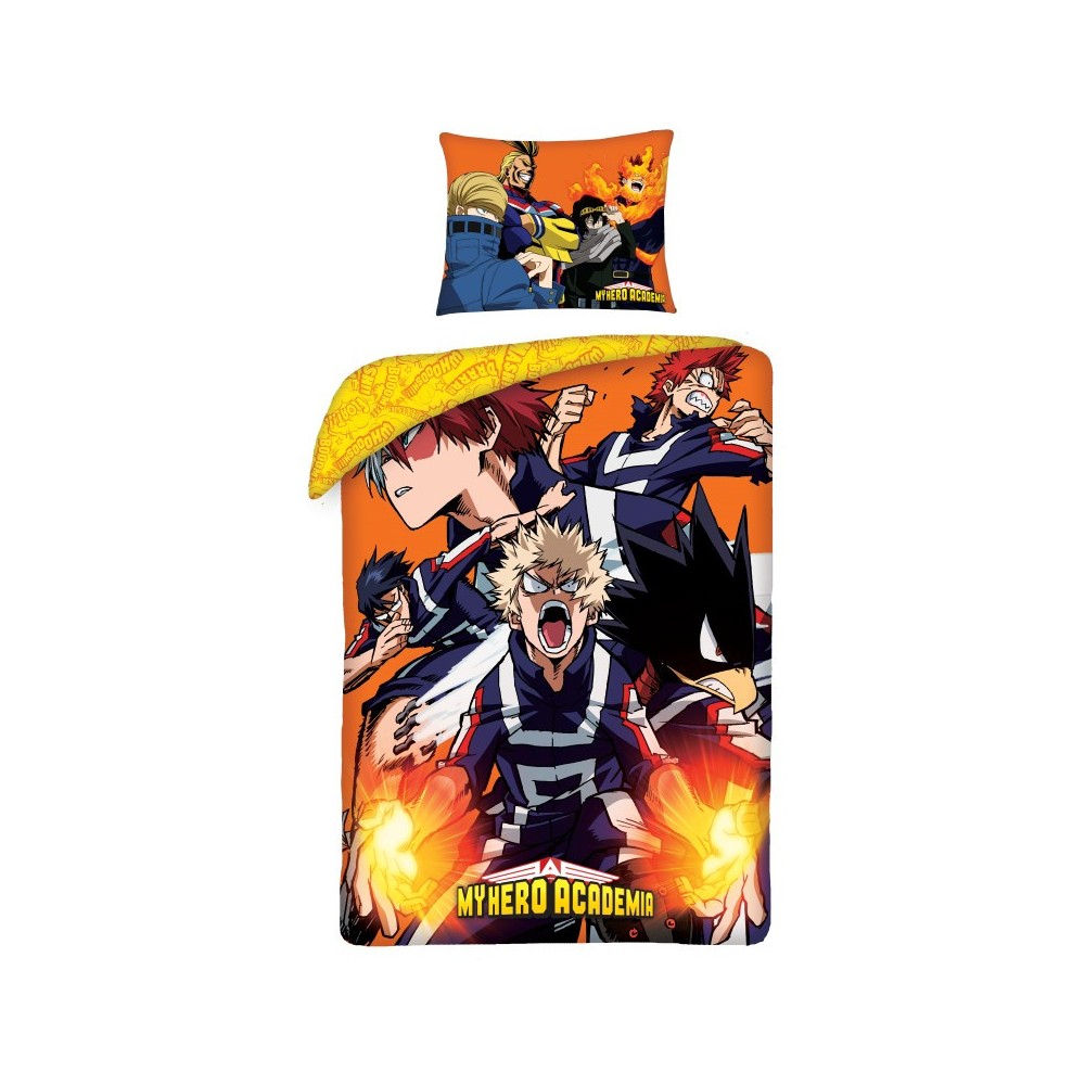 My Hero Academia Fire bedding cover 140×200cm, 70×90 cm