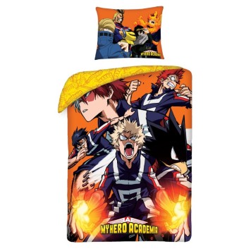 My Hero Academia Fire bedding cover 140×200cm, 70×90 cm