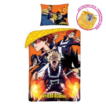 My Hero Academia Fire bedding cover 140×200cm, 70×90 cm