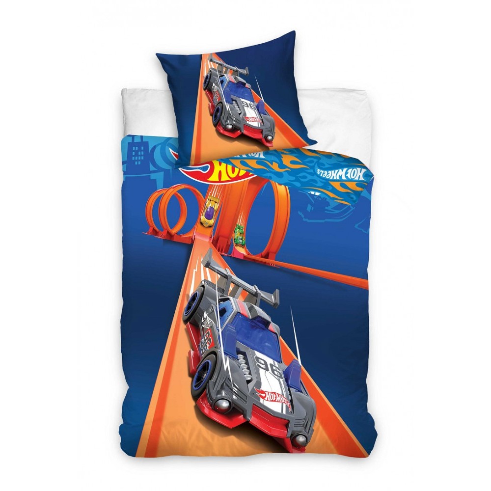 Hot Wheels Race Bedding Set 140×200cm, 70x90 cm