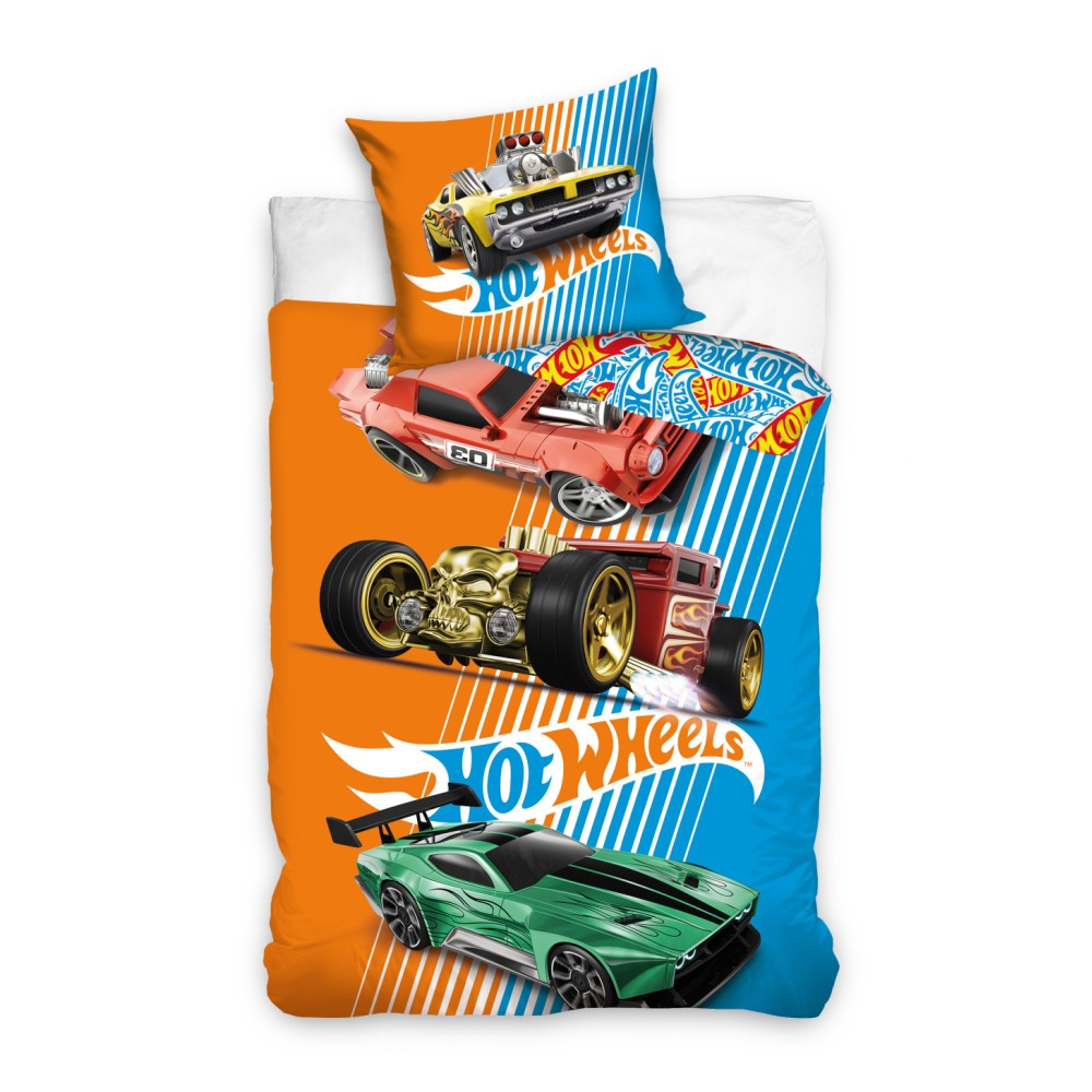 Hot Wheels bed linen set 140×200 cm, 70x90 cm