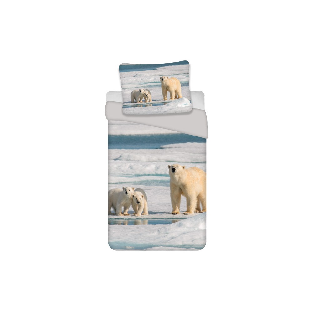 Polar Bear Family bedding set 140×200cm, 60×63 cm